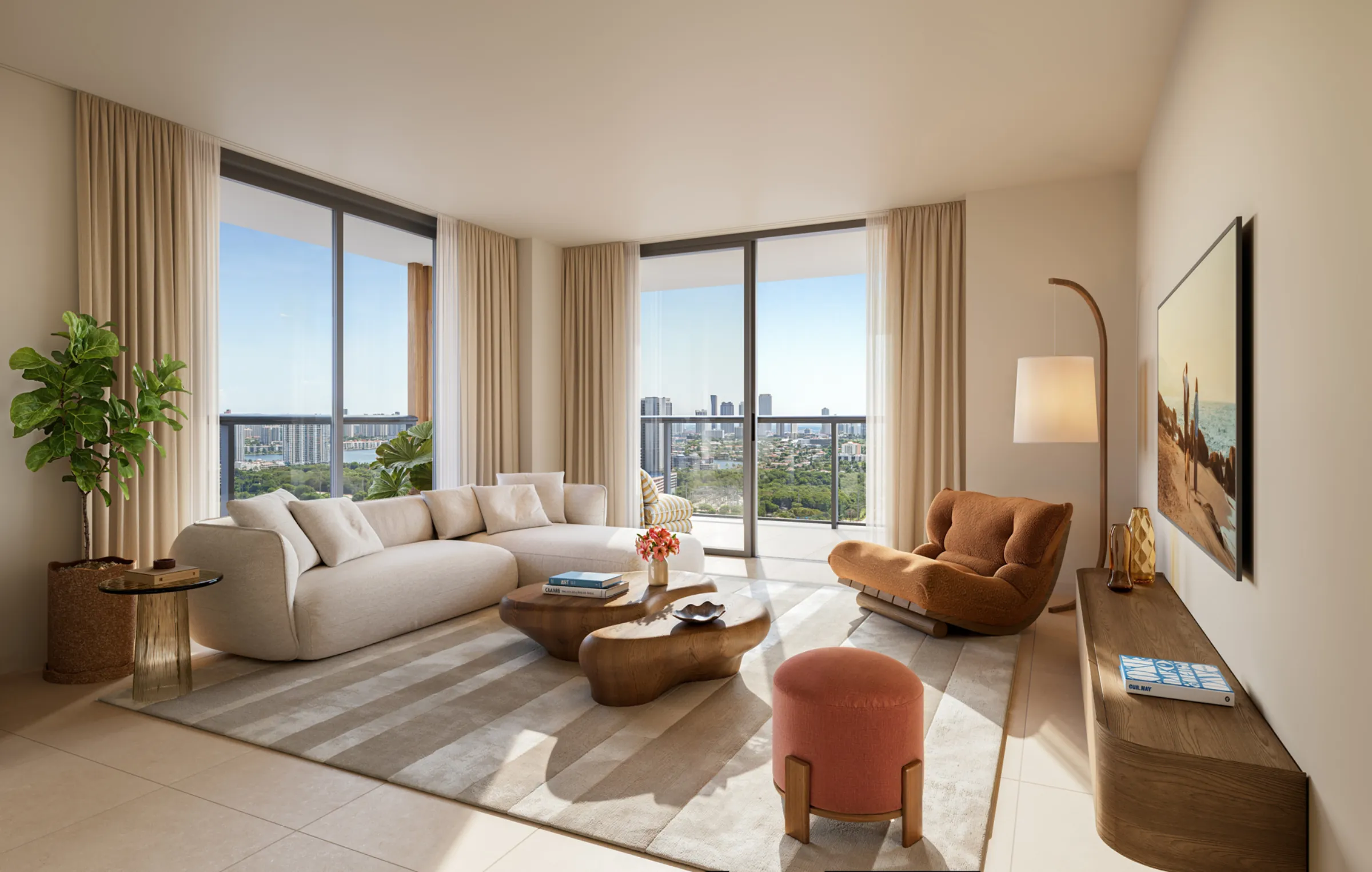 A well-presented Miami residence with city views